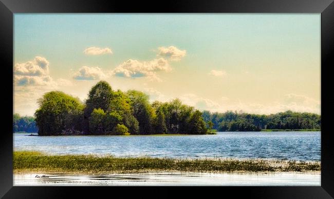 Serene Island Oasis Framed Print by Ken Oliver