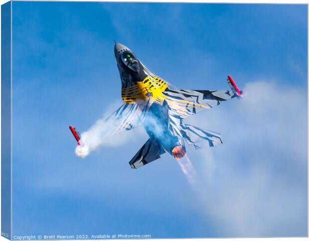 F-16 Fighter Falcon Canvas Print by Brett Pearson