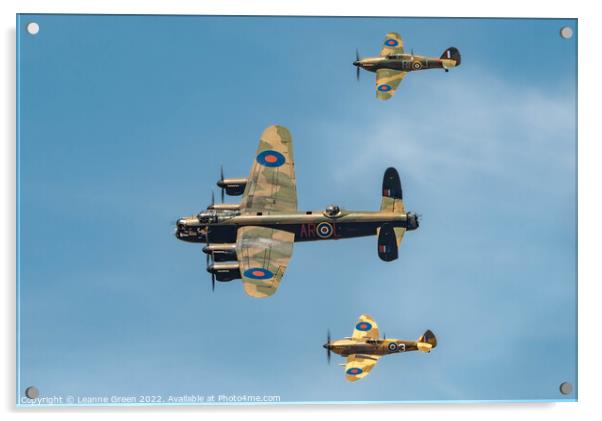 Battle of Britain Memorial flight Acrylic by Leanne Green