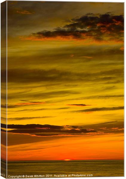 Arctic Sunset Canvas Print by Derek Whitton