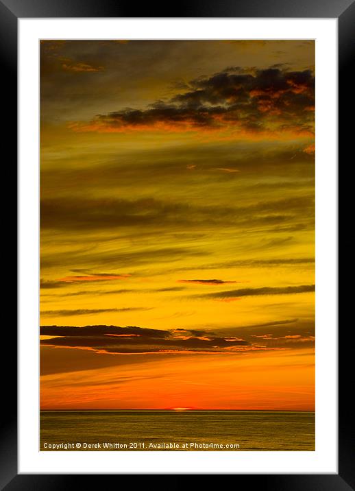 Arctic Sunset Framed Mounted Print by Derek Whitton