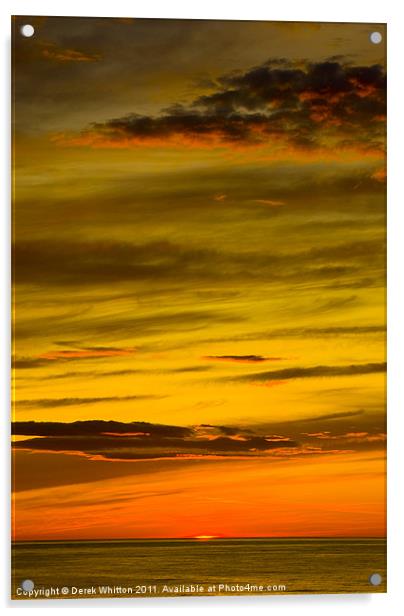 Arctic Sunset Acrylic by Derek Whitton