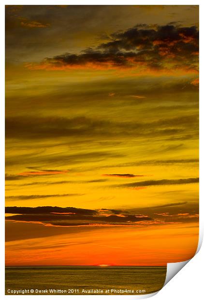 Arctic Sunset Print by Derek Whitton