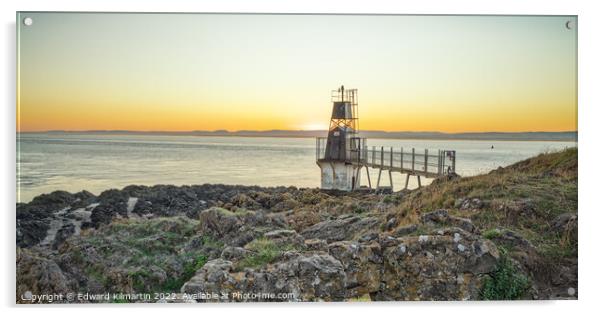 Battery Point Lighthouse Acrylic by Edward Kilmartin