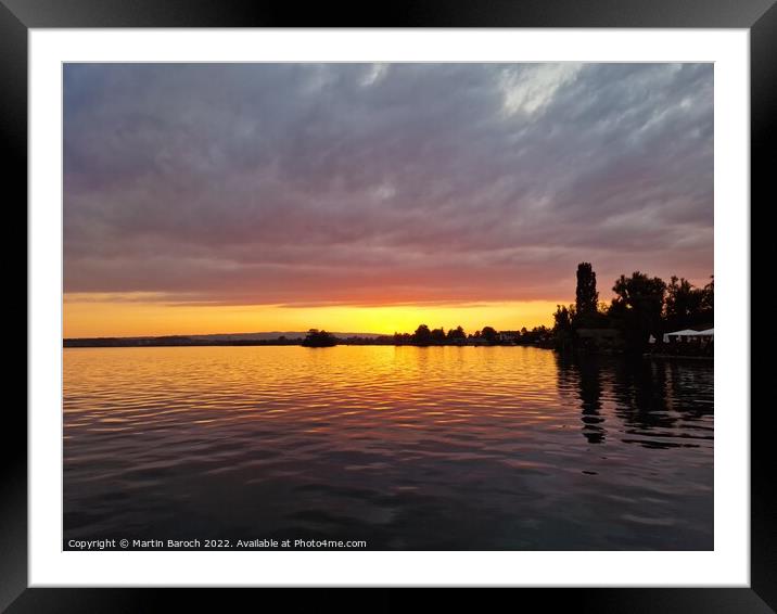 Summer Lake Zug sunset Framed Mounted Print by Martin Baroch