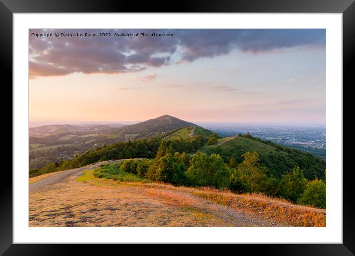 Malvern Hills view from Pinnacle Hill Framed Mounted Print by Daugirdas Racys