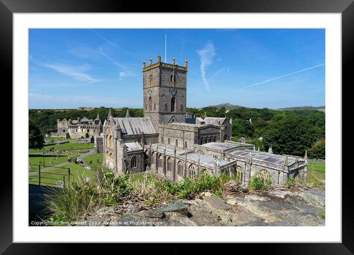 St Davids Cathedral Pembrokeshire Framed Mounted Print by Ann Garrett