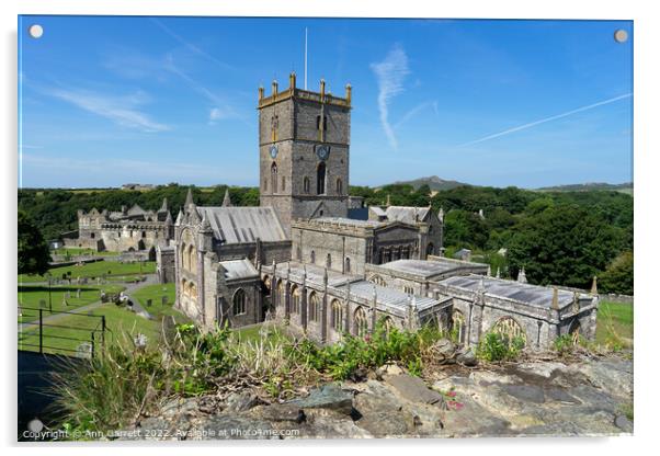 St Davids Cathedral Pembrokeshire Acrylic by Ann Garrett