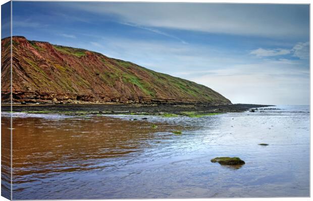 Filey Brigg and Beach, North Yorkshire Canvas Print by Darren Galpin