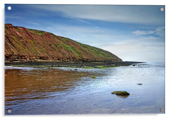 Filey Brigg and Beach, North Yorkshire Acrylic by Darren Galpin