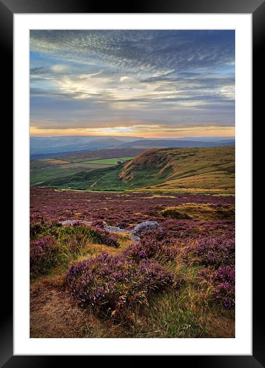 Higger Tor Sunset  Framed Mounted Print by Darren Galpin
