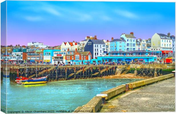 Colourful Bridlington  Canvas Print by Alison Chambers