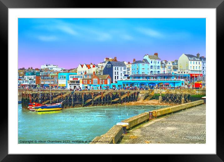 Colourful Bridlington  Framed Mounted Print by Alison Chambers