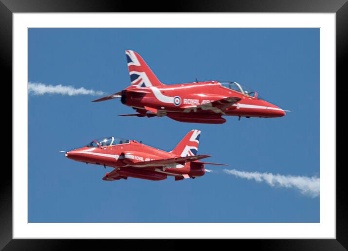 Red Arrows Synchro Pass Framed Mounted Print by J Biggadike