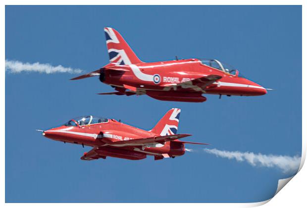 Red Arrows Synchro Pass Print by J Biggadike