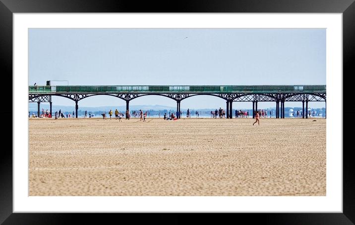Beach with Heat Haze Framed Mounted Print by Victor Burnside