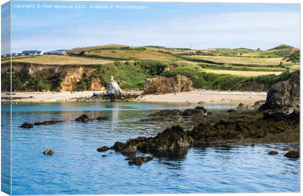 Porth Padrig Cemaes Bay Isle of Anglesey Wales Canvas Print by Pearl Bucknall