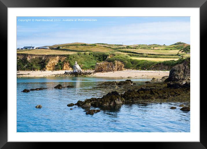 Porth Padrig Cemaes Bay Isle of Anglesey Wales Framed Mounted Print by Pearl Bucknall