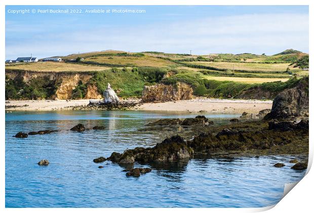 Porth Padrig Cemaes Bay Isle of Anglesey Wales Print by Pearl Bucknall