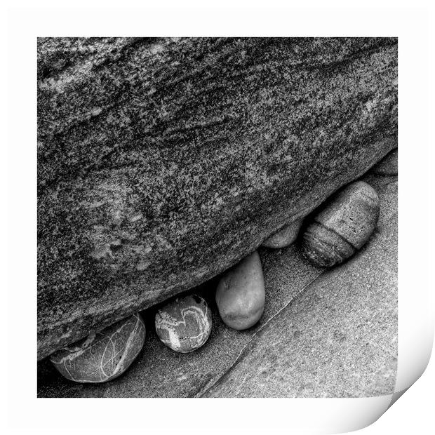 Pebbles in mono Print by JC studios LRPS ARPS