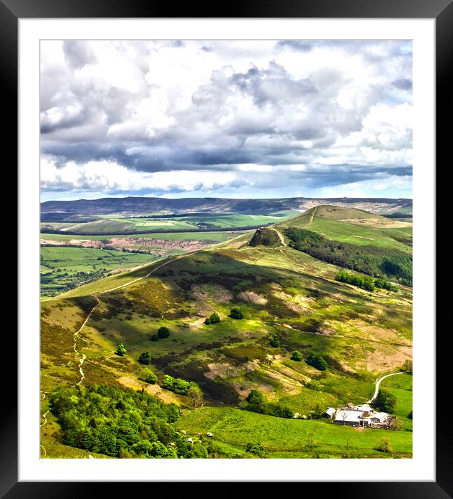 The Great Ridge Derbyshire Framed Mounted Print by Darren Burroughs