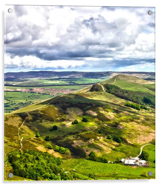 The Great Ridge Derbyshire Acrylic by Darren Burroughs