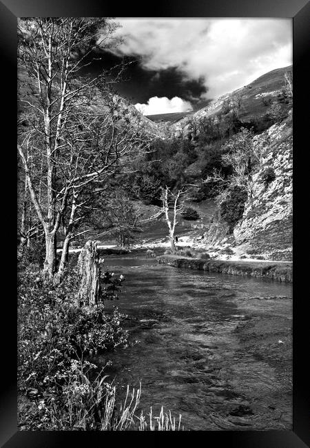 The river Dove at Dovedale Framed Print by Darren Burroughs