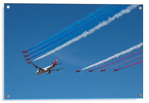 The Red Arrows and Voyager Acrylic by J Biggadike