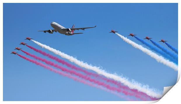 The Red Arrows and Vespina Print by J Biggadike