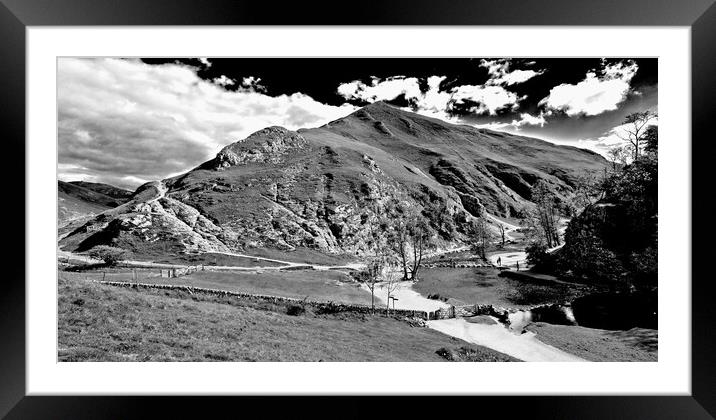 Dovedale with Thorpe Cloud Framed Mounted Print by Darren Burroughs