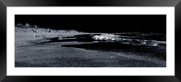 Abstract Art Winterton Beach Framed Mounted Print by Darren Burroughs