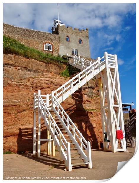 Jacob's Ladder Sidmouth Print by Sheila Ramsey