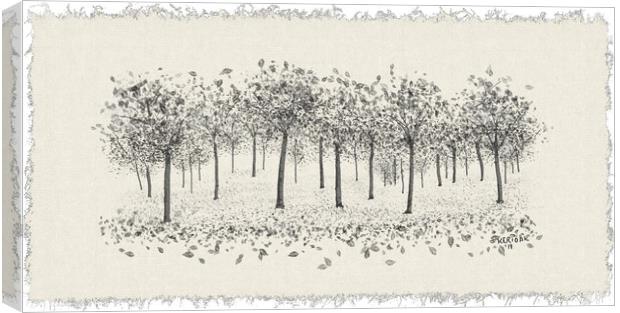 Stand of Trees Canvas Print by Christine Kerioak