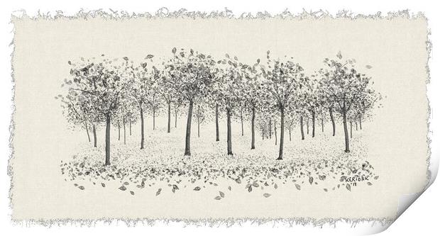 Stand of Trees Print by Christine Kerioak
