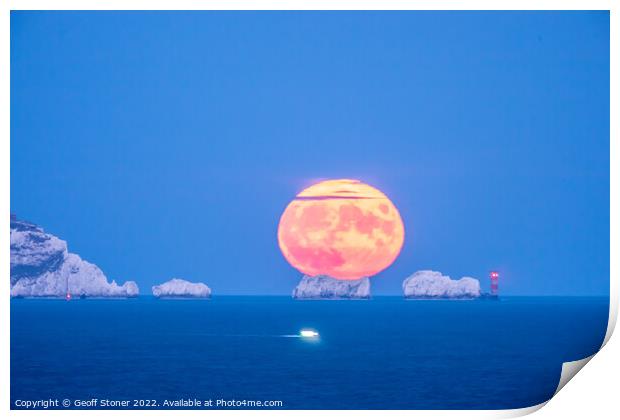 Moon Rise Print by Geoff Stoner