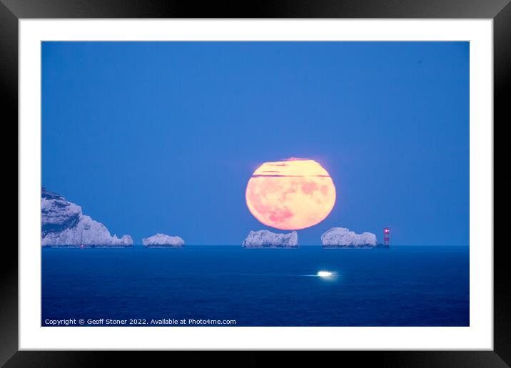 Moon Rise Framed Mounted Print by Geoff Stoner