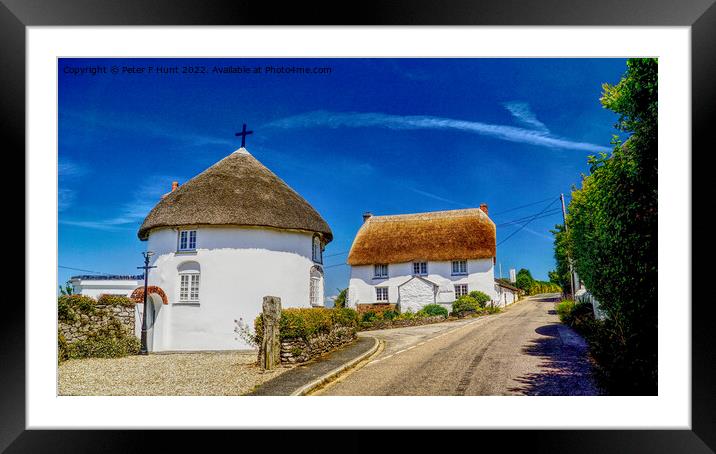 The Round Houses Of Veryan 1 Framed Mounted Print by Peter F Hunt