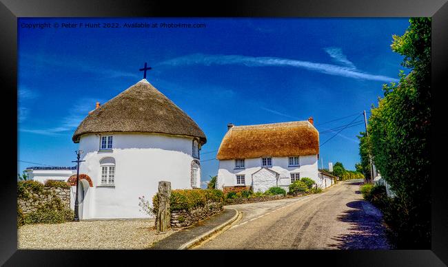 The Round Houses Of Veryan 1 Framed Print by Peter F Hunt