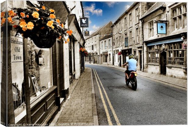 Vibrant Hexham Street Scene Canvas Print by Kevin Maughan