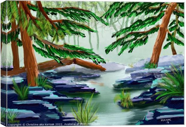 Woodland Stream Canvas Print by Christine Kerioak