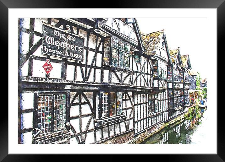 The old Weavers house. Canterbury, England. Framed Mounted Print by Luigi Petro