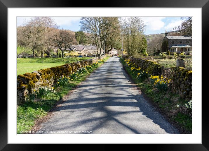 Quiet Countryside Road on a Beautiful Spring Day. Framed Mounted Print by Steve Gill