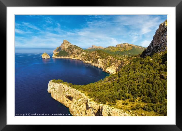 Majestic Views of Cape Formentor - CR2204-7439-GLA Framed Mounted Print by Jordi Carrio