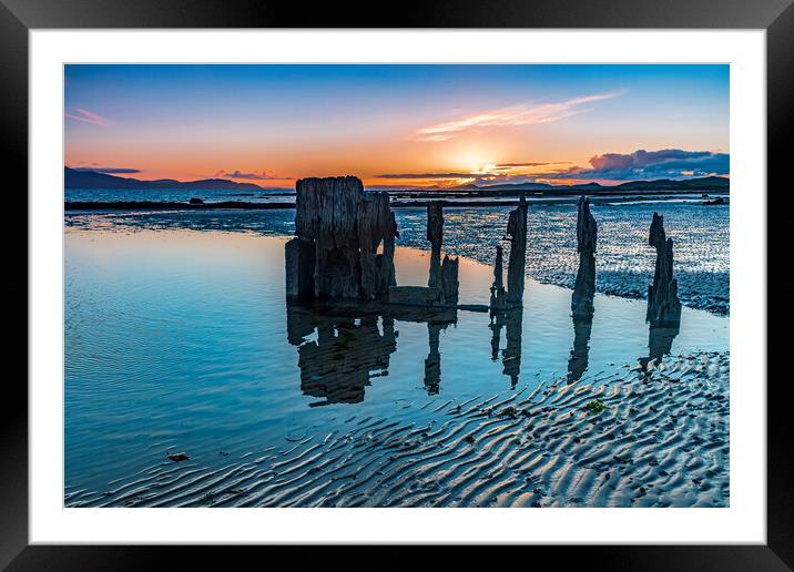 Ardrossan Sunset Framed Mounted Print by Valerie Paterson