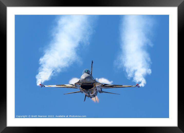 Belgian Air Component F-16AM 'X Tiger'  Framed Mounted Print by Brett Pearson