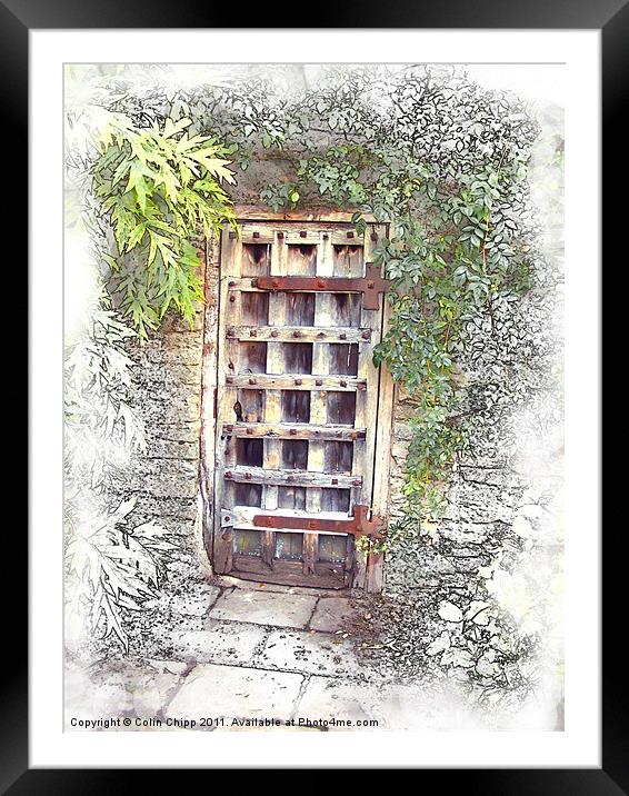 Haddon Hall door Framed Mounted Print by Colin Chipp