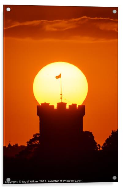 Guy's Tower Sunset Acrylic by Nigel Wilkins