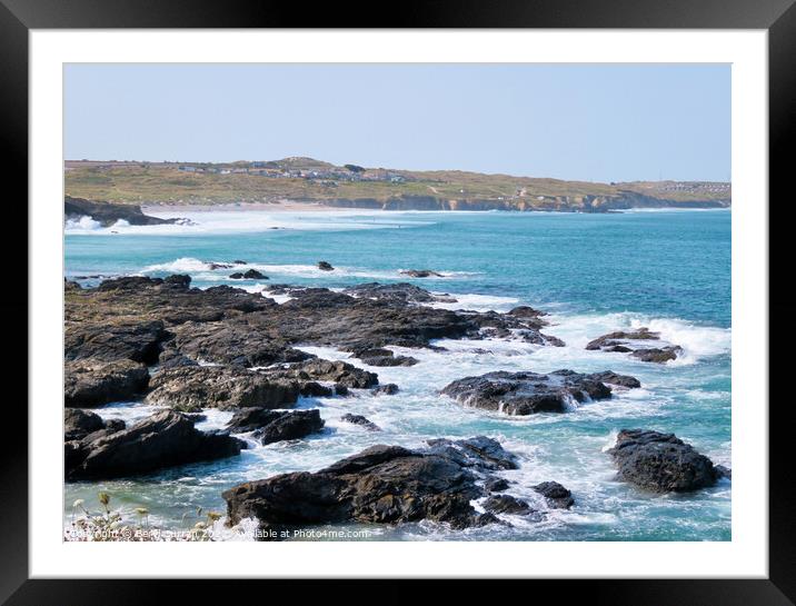 Serene Seascape of Cornwall Framed Mounted Print by Beryl Curran