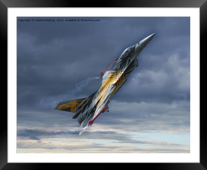 F-16 XTM X-Tiger Framed Mounted Print by rawshutterbug 