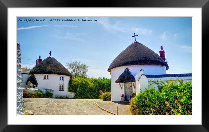 The Round Houses Of Veryan 2 Framed Mounted Print by Peter F Hunt